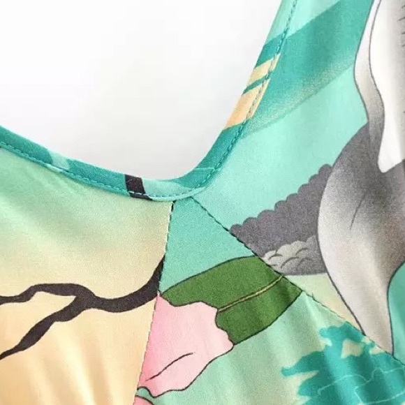 Tropical Print Slip Dress - Picture 11 of 13